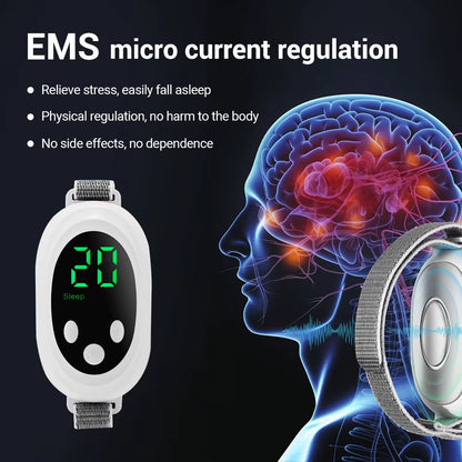 Micro-Current Smart Sleep Device - Handheld Sleep Aid for Stress Relief, Anxiety Management, and Insomnia Improvement
